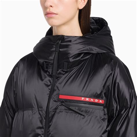 prada black coat|prada down coat sale.